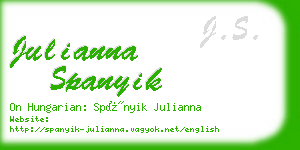 julianna spanyik business card